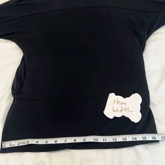 Michael Michael Kors size small black long sleeve wrap front knit top EUC - Picture 10 of 14